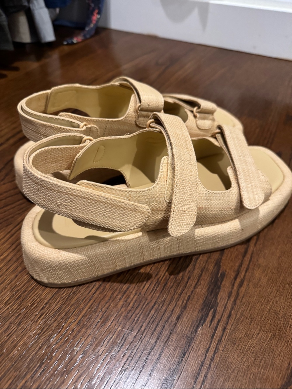 Loeffler Randall Blaise Natural Raffia Platform Sandal